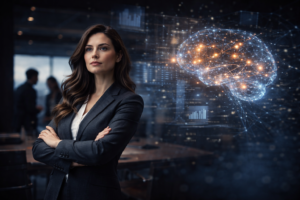 Advogada com imagem neural